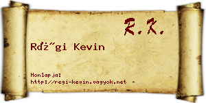 Régi Kevin névjegykártya